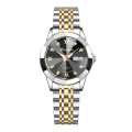 Miniatyrbild 1 av 6: POEDAGAR Lyxig Elegant Watch Hög kvalitet Casual Rostfritt Stål Lysande Vattentät Kvarts Klockor Klänning Klocka Gold Black