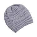 Miniatyrbild 1 av 6: 25 Färgade Enfärgade Beanies Kvinnor Stickade Beanie Hatt Mode Höst Vinter Varma Hattar SkulliesCap För Kvinnor Light Gray