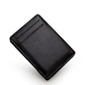 Miniatyrbild 3 av 6: Ny tunn vertikal herrplånbok Liten PU-läder elastisk bandväska Mini solid ID-korthållare Case för man Brown