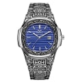 Miniatyrbild 1 av 6: Mode quartz watch herr Märke ONOLA lyx Retro gyllene klocka i rostfritt stål herr guld watch watch hombre ON3808 silver blue