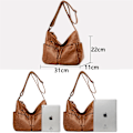 Miniatyrbild 6 av 6: Högkvalitativa lyxiga handväskor i läder Damväskor Designer Crossbody-väskor för kvinnor Nya Bolsa Feminina Sac A Main Style2-Gray