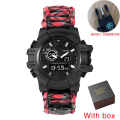 Miniatyrbild 1 av 6: SHIYUNME Watch för män LED Quartz Vattentät Armbandsur för män Mode Utomhussport Digital klocka Klockor Relogio Masculino red  with box