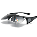 Miniatyrbild 4 av 6: UVLAIK 2021 Flip Up Polarized Solglasögon Kvinnor Män Night Vision Glasögon Glasögon Utomhuskörning Fotokromisk passform över solglasögon Red Polarized