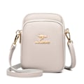 Miniatyrbild 1 av 6: Högkvalitativt läder Elegnat kvinnlig skalväska Handväskor Handväskor Lyxig designeraxel Crossbody Messenger-väskor för kvinnor Sac Beige