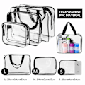 Miniatyrbild 2 av 6: Klar Transparent plast PVC Resesmink Kosmetisk Toalett Blixtlåsväska Mode Vattentät Organizer Väska 1 St A 18cm 4cm 14cm