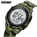 Miniatyrbild 1 av 6: Watch Herr Multifunktionsklockor Väckarklocka Chrono 5Bar Vattentät Watch SKMEI Relogio Masculino Army Green