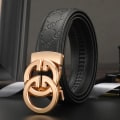 Miniatyrbild 6 av 6: Man Bälte Business Casual Mode Lyx Designer Kända märke Automatisk G Spänne Klänning Jeans Läderbälte för Man Bälten ZD2143 Black 115CM
