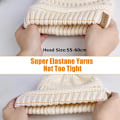 Miniatyrbild 5 av 6: Talk Höst- & Vintermössa för Kvinnor Stickad Pompommössa Slouchy Beanie Skullies för Kvinnor Svart Röd Gul Bonnet Cap flecking gray 2