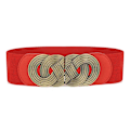 Miniatyrbild 1 av 6: Kvinnors brett bälte Kvinnlig Designer Mode Elastiskt band Klänning Jacka Lyxigt Bälte Tillbehör för kvinnor Brett bälte x218 Red 60cm