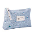 Miniatyrbild 1 av 6: eTya Mode Canvas Kosmetikväska Kvinnor Blommor Blixtlås Små sminkväskor Organizer Canvas Mini Lady Toalettväska Påse blue