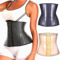 Miniatyrbild 2 av 6: AfruliA Faja Colombiana Latex Timglas Fast Waist Trainer 25 Stålben Lång Torso Underbyst Korsett Cincher Sportgördelrem Latex black XXXL