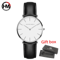 Miniatyrbild 1 av 6: Hannah Martin Casual Quartz Watch Dam Vattentät Läder Armbandsur Svarta Dam Klockor Armband Relogio Feminino HM-CB36-9