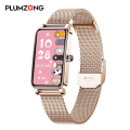 Miniatyrbild 2 av 6: PLUMZONG Dam Smart Watch Custom Urtavlor Full Touch Screen IP68 Vattentät Smartwatch Dam Härligt armband Silver
