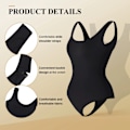 Miniatyrbild 5 av 6: Body Shaper Linne String Sculpting Body Fajas Colombianas Waist Trainer Shapewear Push Up Butt Lifter Black M