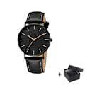 Miniatyrbild 1 av 6: Watch 2022 Lyxmode Enkel Armbandsur Läder Guld Urtavla Casual Man Brecalet Quartz Clock Vip-länk för droppe 567 Black rose
