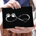 Miniatyrbild 1 av 6: Peace Love Dogs Print Kvinnor Kosmetiska väskor Love My Dog Cute Paws Dragkedja Sminkpåse Resor Toalettsaker Organizer Stor kapacitet W01913-TBBK-D