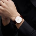 Miniatyrbild 6 av 6: Hannah Martin Hög kvalitet Rose Gold Urtavla Watch Män Läder Vattentät Armbandsur Kvinnor Klänning Mode Japan Quartz Movement Saat CH02-FH