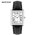 Miniatyrbild 2 av 6: SANDA Ny design romersk skala för kvinnor kvarts Läderrem Modetrend enkel personlighet kreativ watch 30m vattentätt läder minimum size  box2