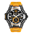 Miniatyrbild 1 av 6: SMAEL Dual Time Army Watch för män Lysande Vattentät Quart Digital Armbandsur Väckarklocka LED Bakgrundsbelysning Kalender 1805 Orange