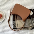 Miniatyrbild 1 av 6: Väskor För Kvinnor Mode Pu Läder Dragkedja Underarm Väska Dam Enkel Design Casual Travel Handväska Bolsas Brown