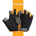 Miniatyrbild 1 av 6: Halvfinger Cykelhandskar Andas Cykelhandskar Andas Män Kvinnor Half Finger Handskar Cykel Sporthandskar Orange M