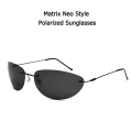 Miniatyrbild 1 av 6: JackJad 2021 Mode Cool The Matrix Neo Style Polarized Solglasögon Ultralätta båglösa män Körning Brand Design Solglasögon Ocul Matrix Neo Style Polarized