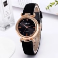 Miniatyrbild 3 av 6: Mode Dam Läder Casual Watch Lyx Analog Quartz Crystal Armbandsur Lyx Dam Casual Watches Watch for Women Relogio Green