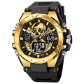 Miniatyrbild 2 av 6: Ny STRYVE watch Creative Skull Design Digital-Analog Dual Display Watch Kalendervecka Stoppur Watch S8008 Black Green