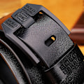 Miniatyrbild 1 av 6: Nytt högkvalitativt lyxmärke äkta läderbälte Herr Svart Pin Spänne Designe Business Bälten Band cinturones para hombre 2022 DBlack buckle Black 100cm