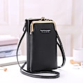 Miniatyrbild 3 av 6: Kvinnor Telefon Crossbody Väska Pu Läder Mini Shoulder Messenger Bag Rese Bärbar myntväska Kortväska Väskor för flickor Plånböcker Apricot
