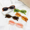 Miniatyrbild 3 av 6: DYTYMJ Liten ram Runda solglasögon Kvinna Retro Shade för Kvinnor Solglasögon Trend Ovala Solglasögon Hip Hop Gafas De Sol Mujer LeopardTea As picture