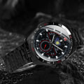 Miniatyrbild 6 av 6: Forsining Multifunktion Watch Mode Sport Automatiska Mekaniska Klockor Månfas Datumvisning Rostfritt stålband Nytt BOX ALL BLACK