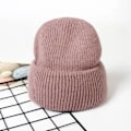 Miniatyrbild 1 av 6: Visrover 9 Färger Unisex Solid Färgade Mössor Vinterhatt För Kvinna Stickad Bonnet Acryl Kvinna Höst Varma Skullies 1-dark purple