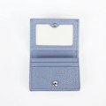 Miniatyrbild 5 av 6: Visitkortshållare Dam Bifold Läder Kreditkortsfodral Case Anpassad Män Ko Äkta Läder dark blue
