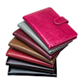 Miniatyrbild 3 av 6: Mode Kvinnor Män Case Multifunktions PU-läder Haspplånböcker Affärsresor Cover Kontantmyntplånböcker Wine Red
