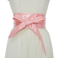 Miniatyrbild 1 av 6: Kvinnor Snörning Pu-läderbälte Nytt Bowknot Bälten Längre Bred Bind Midjeband Slips Rosett Dam Klänning Dekoration Mode 2022 light pink one size