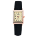 Miniatyrbild 1 av 6: 2st/ set Mode Kvinnor Läderbältsklänning Kvartsklocka Fyrkantig urtavla Sport Casual Watch Relogio Reloj Mujer Black