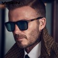 Miniatyrbild 3 av 6: Klassiska Beckham fyrkantiga solglasögon för män 2022 lyxmärke Designer rektangulära solglasögon kvinnor Antiblått ljus glasögon UV400 C1 Bright Black With the box