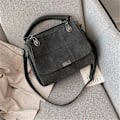 Miniatyrbild 1 av 6: Matt handväska för damer Scrub axelväska för kvinnor Crossbody-väska med stor kapacitet PU-läder Casual Tote Resehandväska Boston kvinnlig väska Black