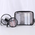 Miniatyrbild 3 av 6: Resor Kvinnor Transparent kosmetisk väska Mode Liten Stor Klar PVC Sminkväska Case Badkar Tvätta Organizer Dragkedja M