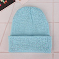 Miniatyrbild 1 av 6: Mössa Vinter för Kvinnor Män Pojkar Flickor Virkad Skullies Hatt Enfärgad Unisex Höststickad Mössa Cap Vilda Tillbehör light blue Head 45-60cm