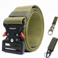 Miniatyrbild 1 av 6: Taktiskt nylon för män Army Militärbälte Byxor Metallspänne Canvas Midjeband Man Polis Utomhusträning Midjebälte brett belt with 2 hook(.2371) 125cm(.2371)