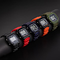 Miniatyrbild 6 av 6: Mode män Digitala armbandsur Sport Army Green Herrklockor Lyx LED Elektronisk klocka Vattentät fyrkantig urtavla Reloj Hombre Black