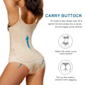Miniatyrbild 4 av 6: Nadainaa body shaper latex shapewear kvinnor rumplyftare magkontroll shaper bantning underkläder gördelförstärkare magformning 7096 Back M