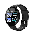Miniatyrbild 1 av 6: Smart Watch D18 Upgrade Herr Dam Smartwatch Armband Puls Blodtryck Fitness Tracker Sport Smartband För IOS Android Black