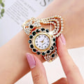 Miniatyrbild 4 av 6: Rhinestone Quartz Watch Shiny Fashion Stable Performance Armband Watch för vardagen Red 2