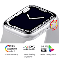 Miniatyrbild 3 av 6: Original IWO 14 T900 Pro Max Smart Watch Series 7 Bluetooth Call 44mm blodtrycksmätare Smartwatch Klockor för Apple Android Add Silver Steel