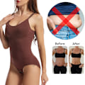Miniatyrbild 6 av 6: Sömlös Shapewear Body för kvinnor Magkontroll Butt Lifter Kroppsformare Osynlig under klänning Bantningsrem Stringunderkläder Apricot L