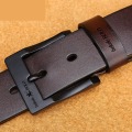 Miniatyrbild 6 av 6: Lyxmärke Designer Bälte Herr Mode Äkta Läder Midjerem Legering Nål Spänne Herrbälte Cummerbunds Ceinture Homme 2022 BOLODZHK-Black 125cm