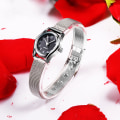 Miniatyrbild 3 av 6: silver armband klockor för kvinnor små armbandsur för kvinnor watch mode damklockor klocka reloj mujer relogio feminino black 3